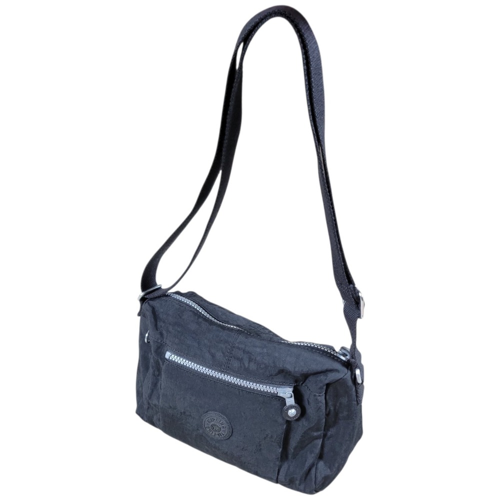 Kipling Wes Crossbody Bag HB6555 Womens Black Nylon Casual Travel Everyday Purse
